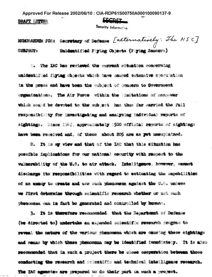 Archivní dokument CIA Archivní dokument CIA